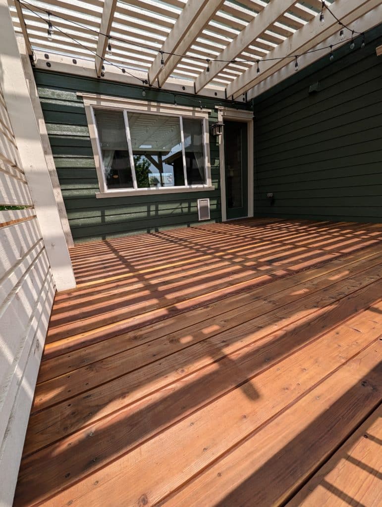 New stained deck